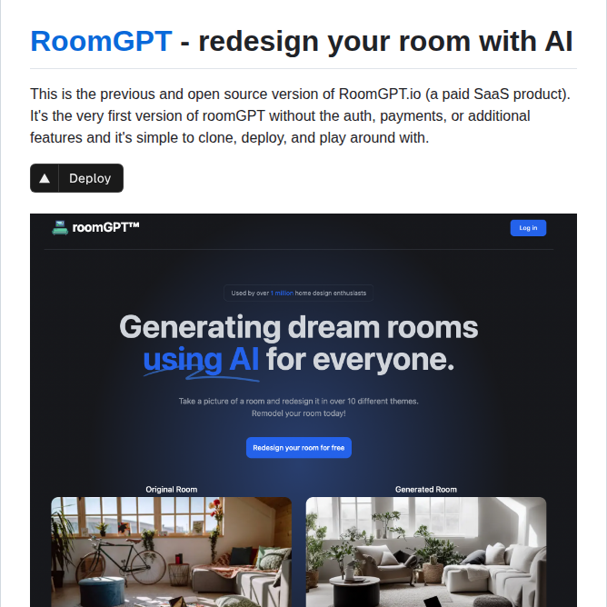 Nutlope Roomgpt screenshot