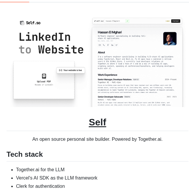 Nutlope Self.so screenshot