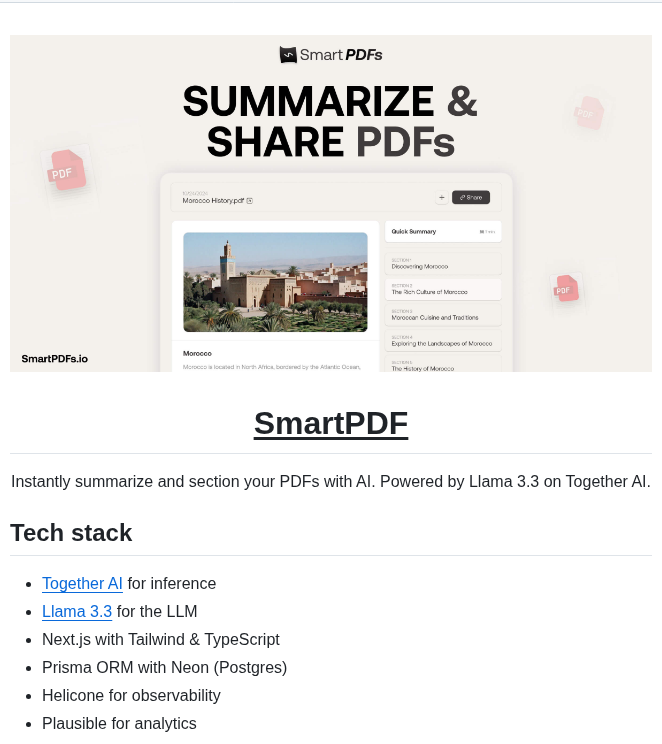 Nutlope Smartpdfs screenshot