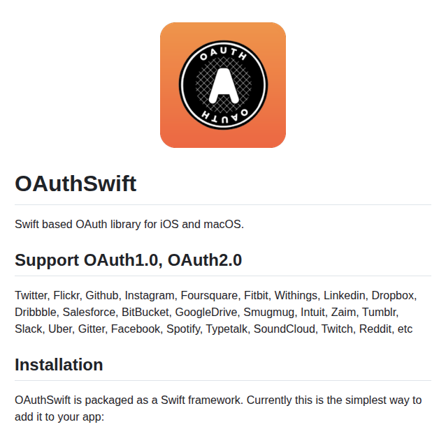 Oauthswift Oauthswift screenshot