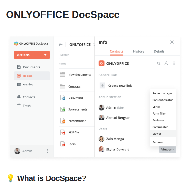 Onlyoffice Docspace screenshot