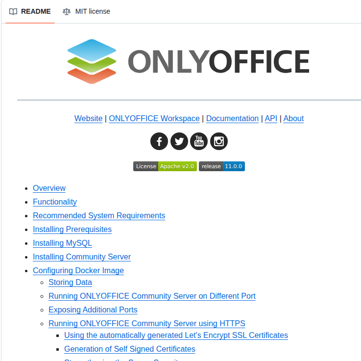 Onlyoffice Docker Communityserver screenshot