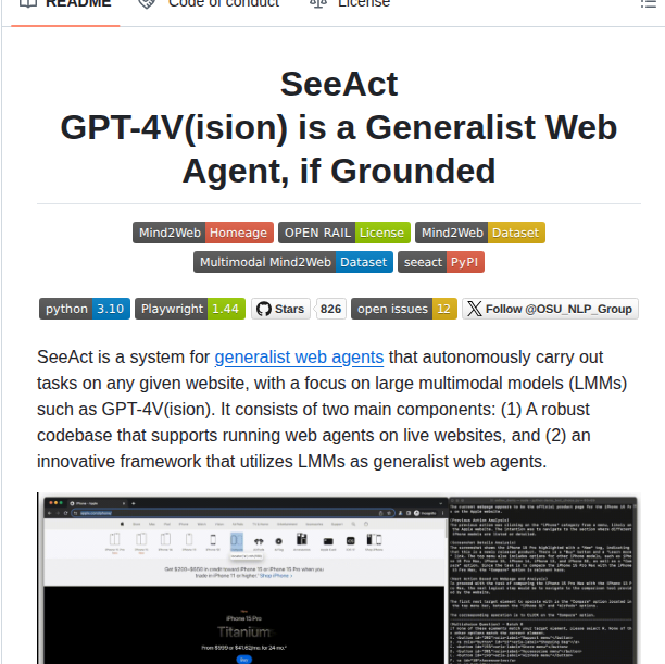 Osu Nlp Group Seeact screenshot