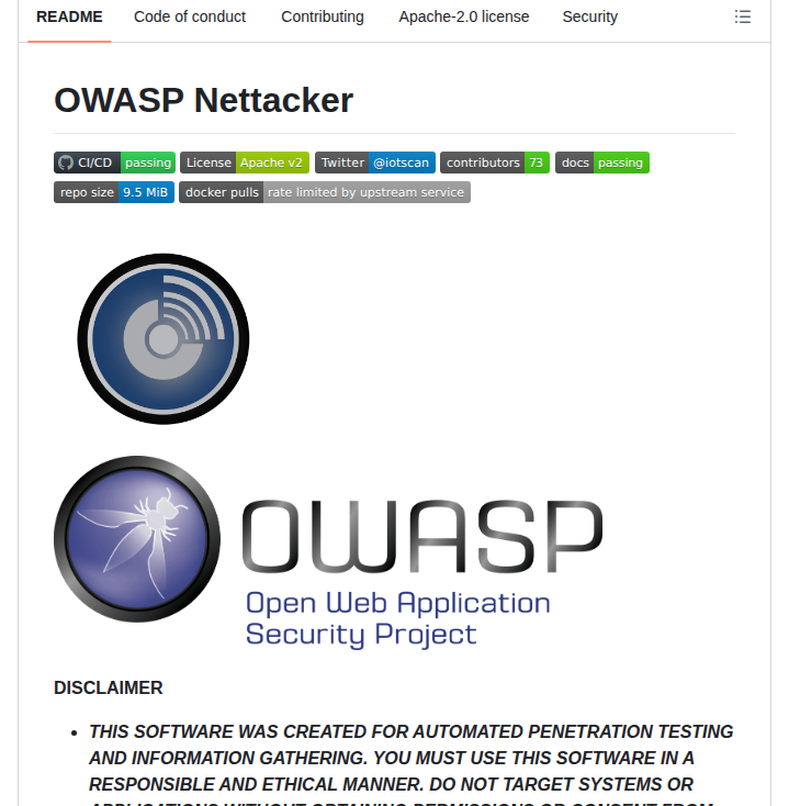 Owasp Nettacker screenshot