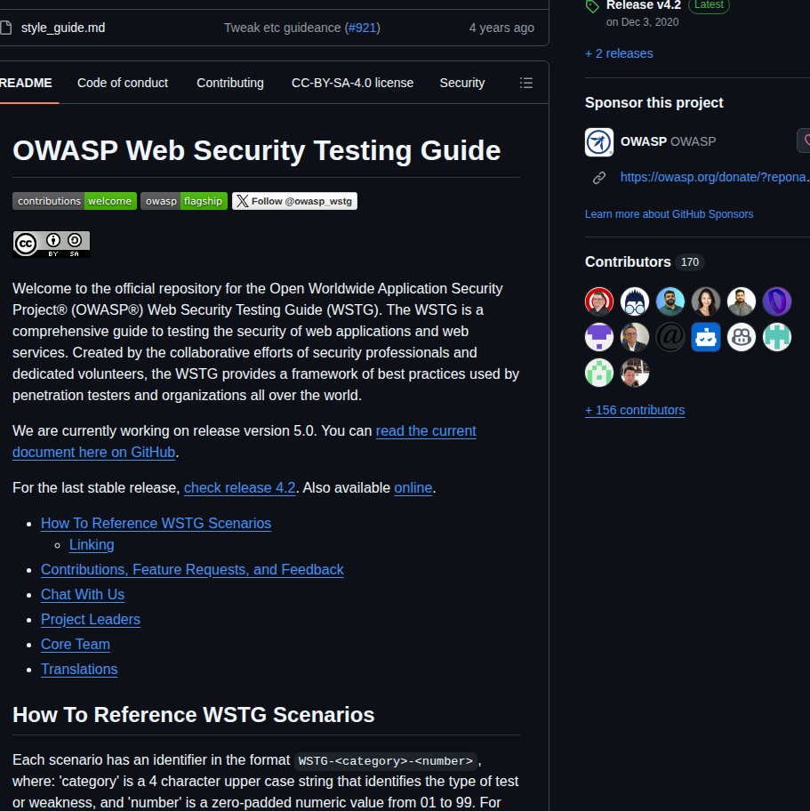 Owasp Wstg screenshot