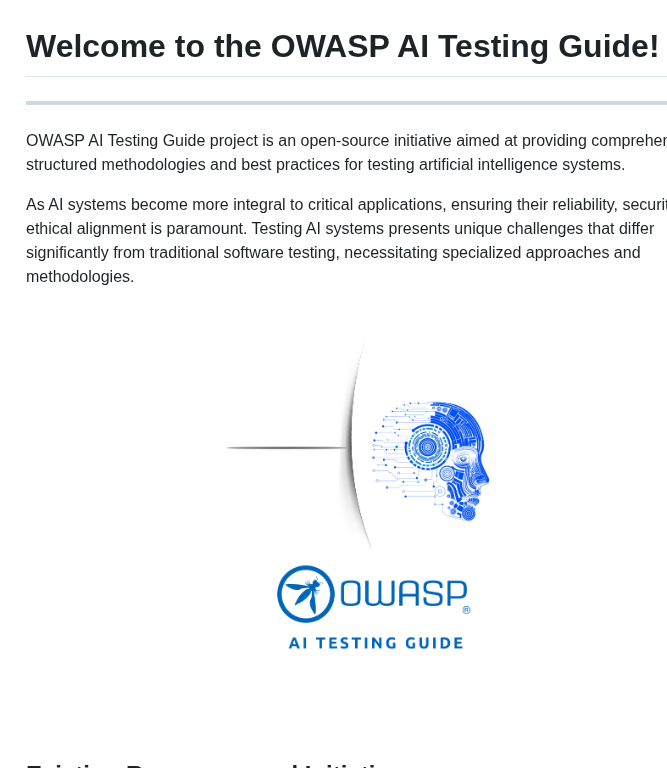 Owasp Www Project Ai Testing Guide screenshot