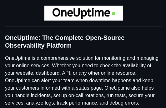 Oneuptime Oneuptime screenshot