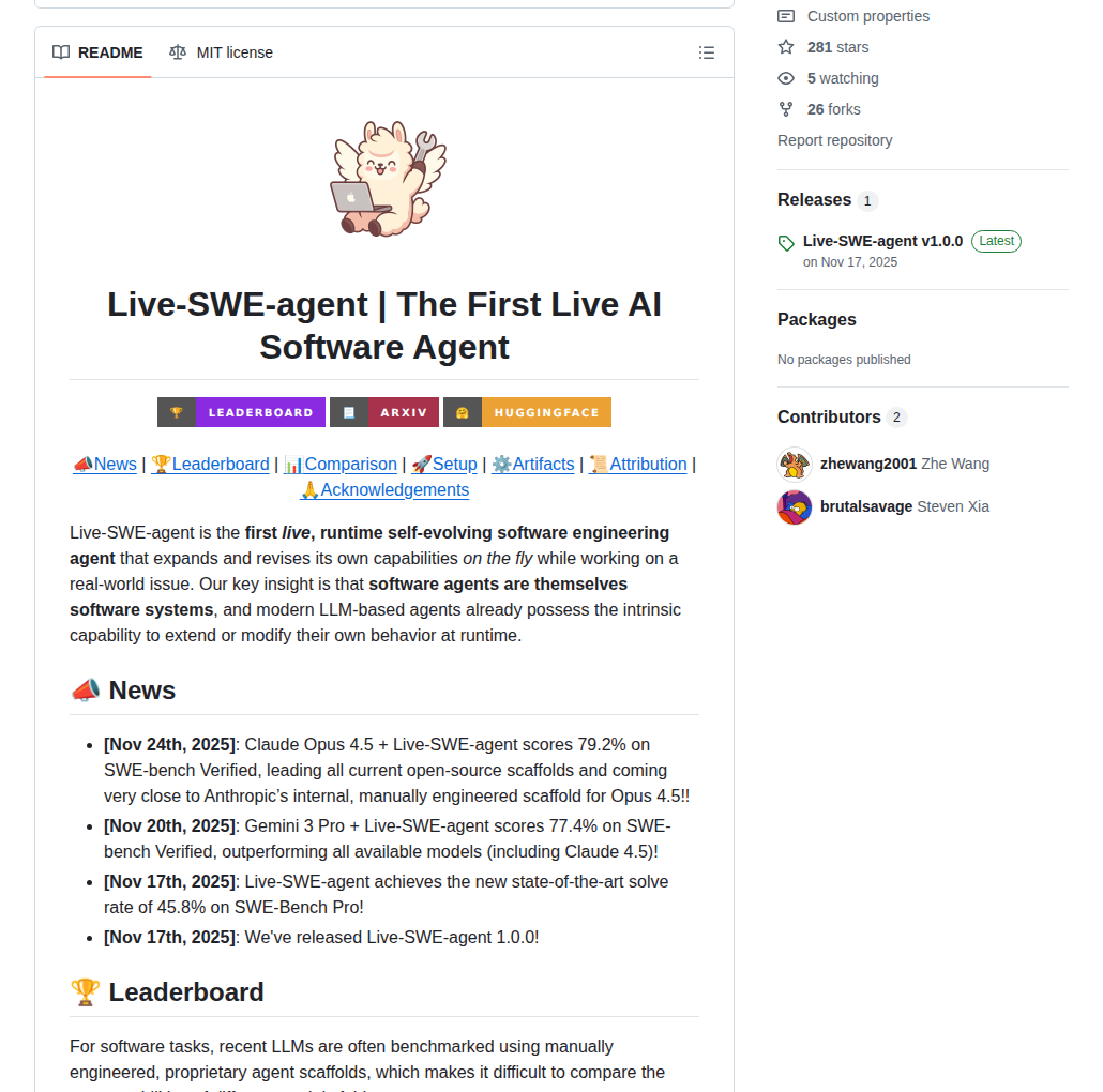 Openautocoder Live Swe Agent screenshot