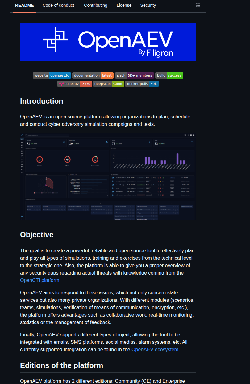 Openbas Platform Openbas screenshot