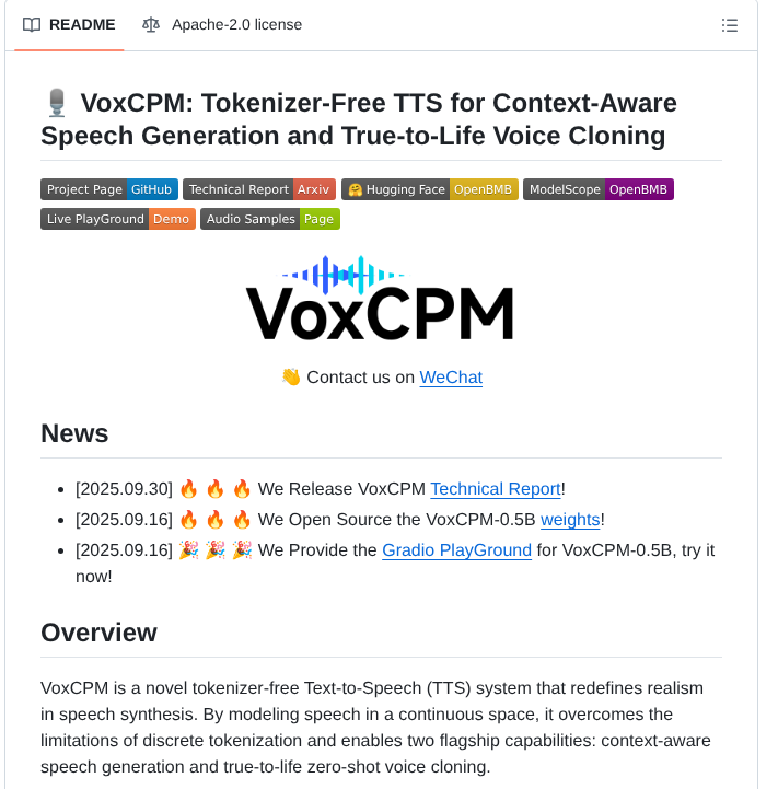 Openbmb Voxcpm screenshot