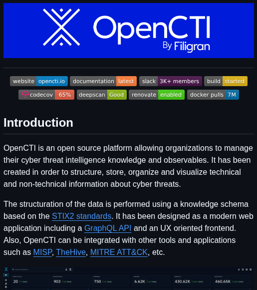 Opencti Platform Opencti screenshot