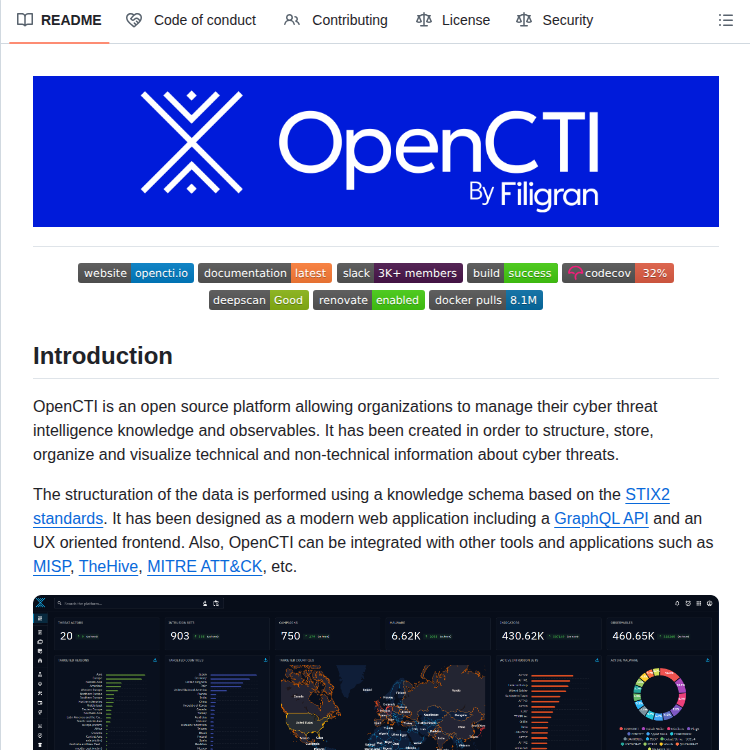 Opencti Platform Opencti screenshot
