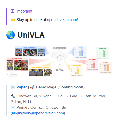 Opendrivelab Univla screenshot