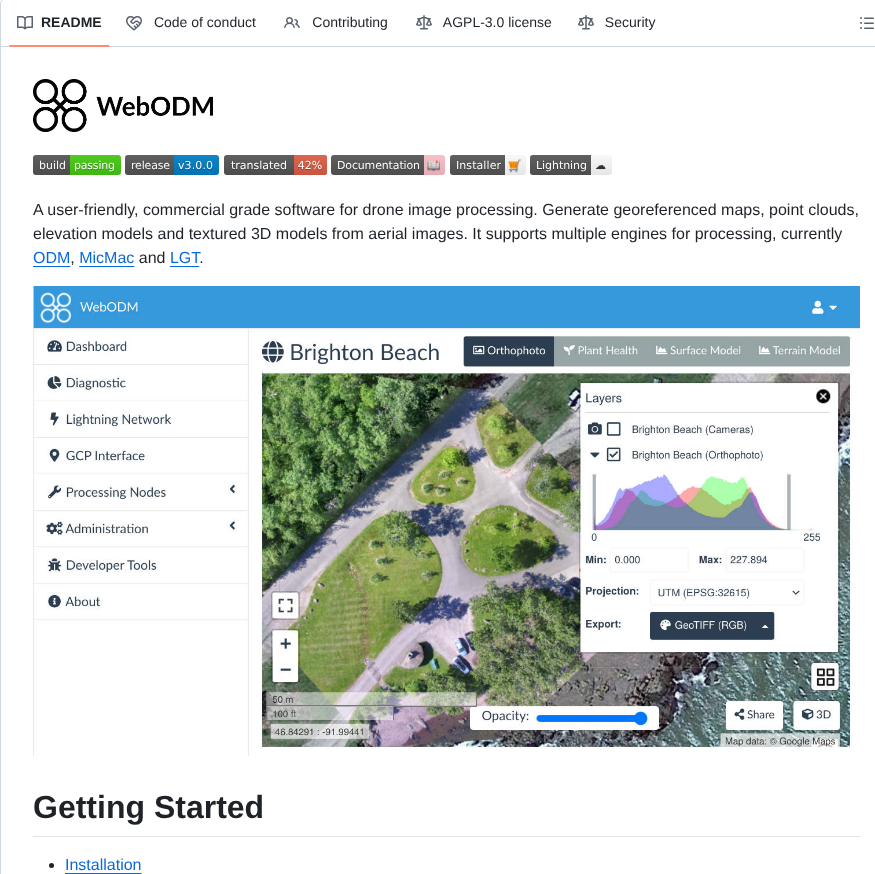 Opendronemap Webodm screenshot