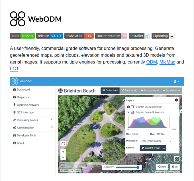 Opendronemap Webodm screenshot