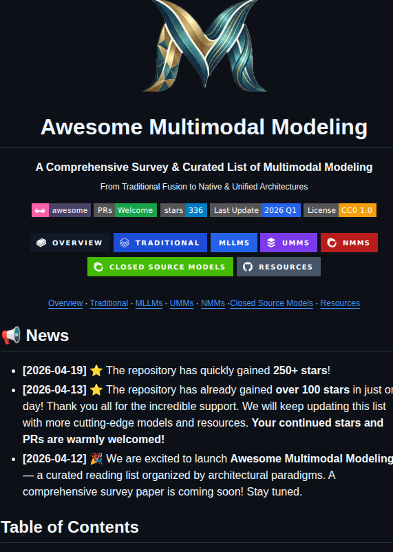 Openenvision Awesome Multimodal Modeling screenshot