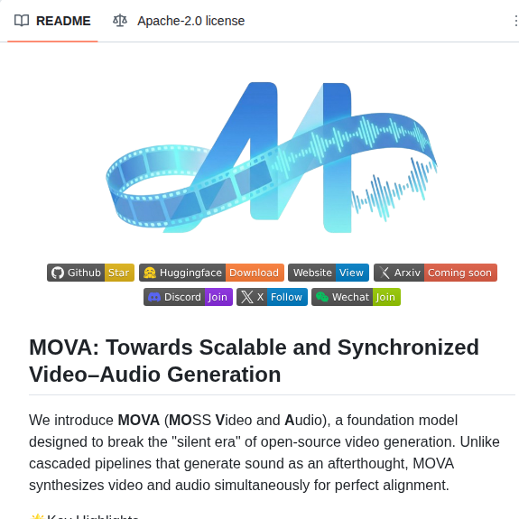 Openmoss Mova screenshot