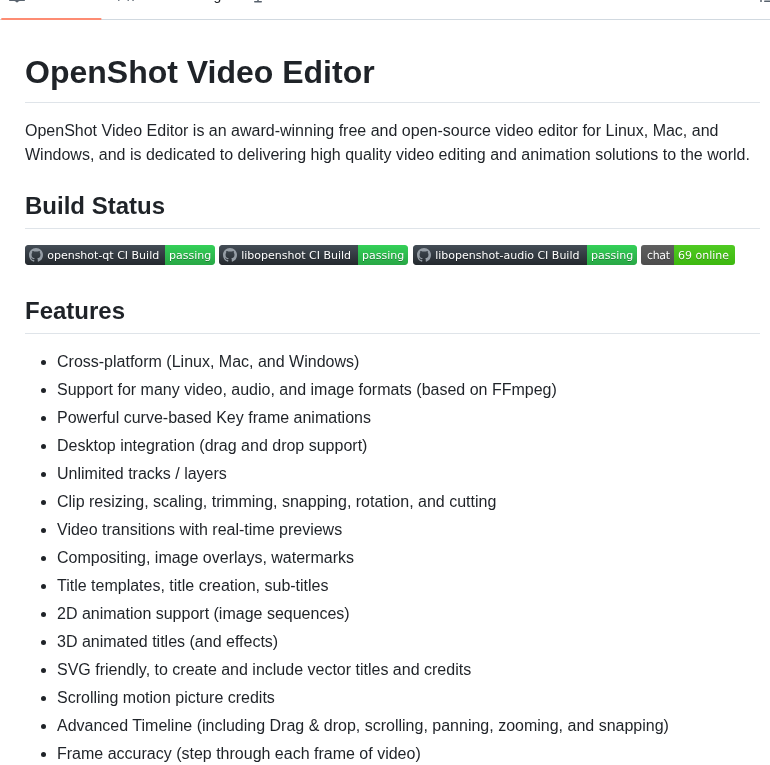 Openshot Openshot Qt screenshot