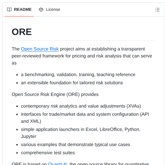 Opensourcerisk Engine screenshot