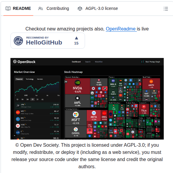 Open Dev Society Openstock screenshot