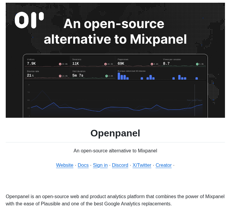 Openpanel Dev Openpanel screenshot