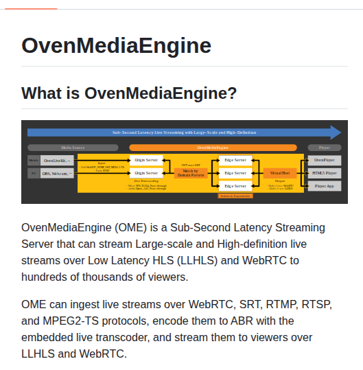 Ovenmedialabs Ovenmediaengine screenshot