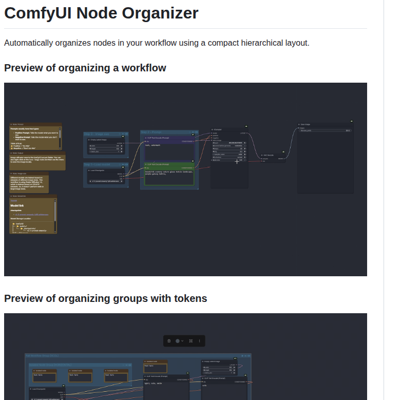 Pbanddev Comfyui Node Organizer screenshot