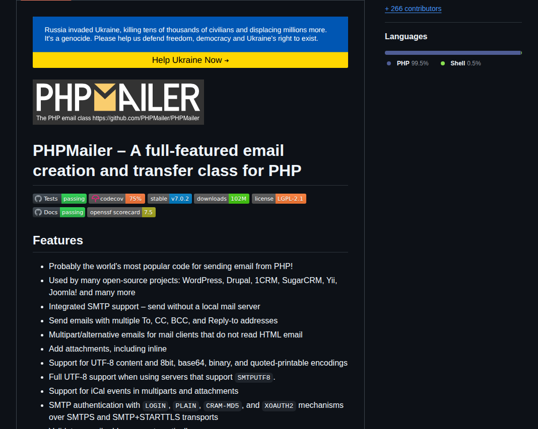 Phpmailer Phpmailer screenshot