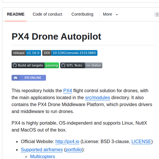 Px4 Px4 Autopilot screenshot