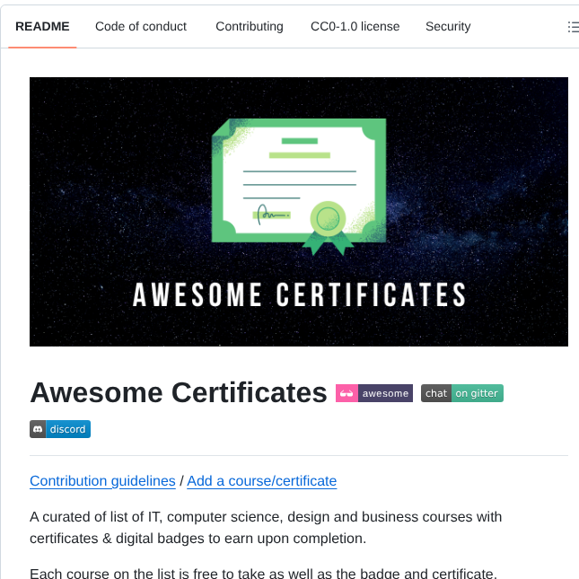 Panxproject Awesome Certificates screenshot