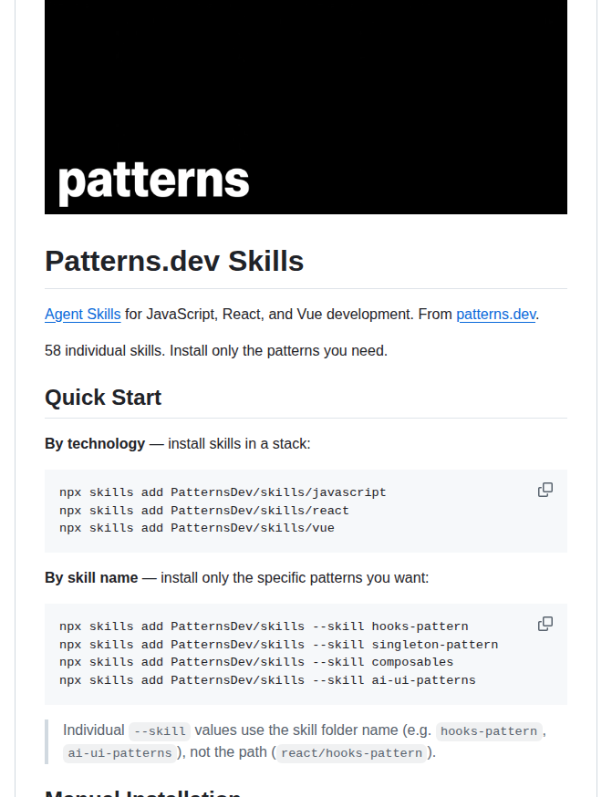 Patternsdev Skills screenshot