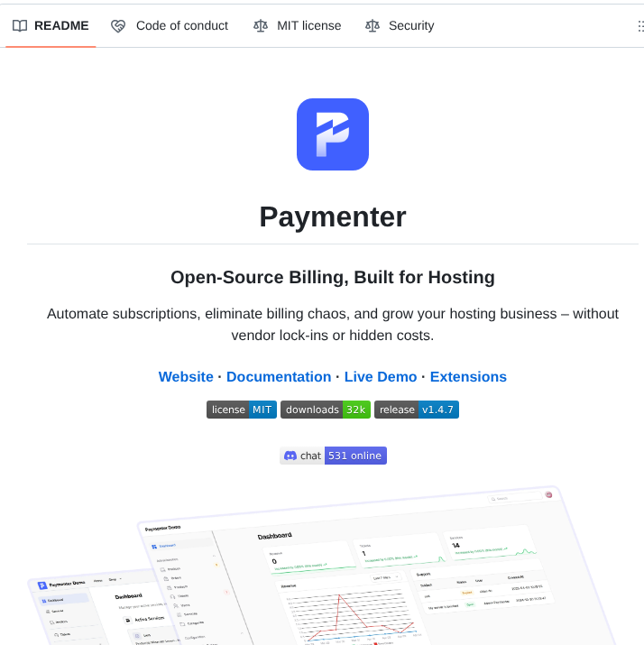 Paymenter Paymenter screenshot
