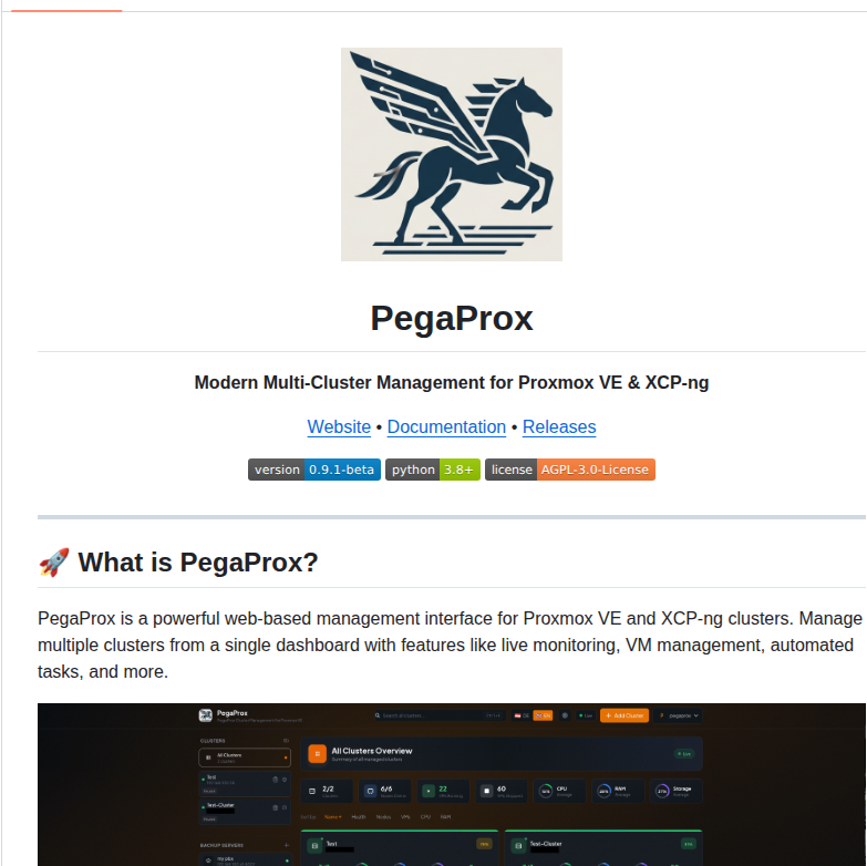 Pegaprox Project Pegaprox screenshot