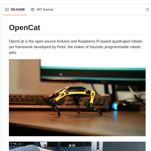 Petoicamp Opencat Quadruped Robot screenshot