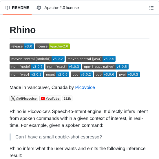 Picovoice Rhino screenshot