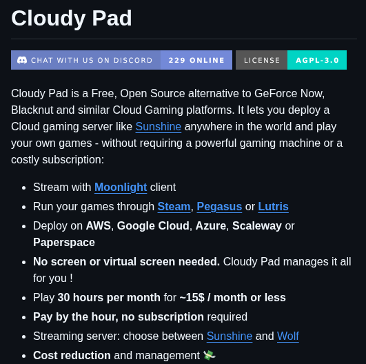 Pierrebeucher Cloudypad screenshot