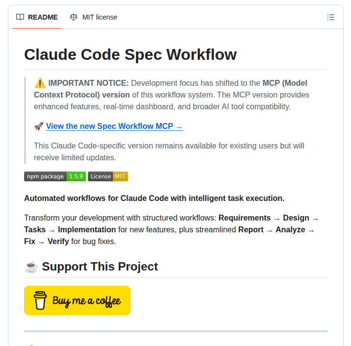 Claude Code Spec Workflow
