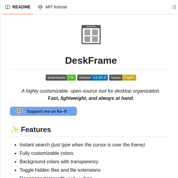 Pinchtodebug Deskframe screenshot