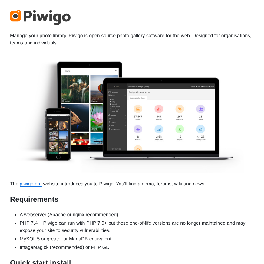 Piwigo Piwigo screenshot