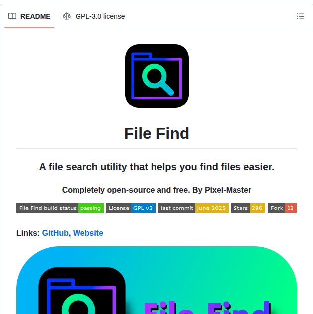 Pixel Master File Find screenshot