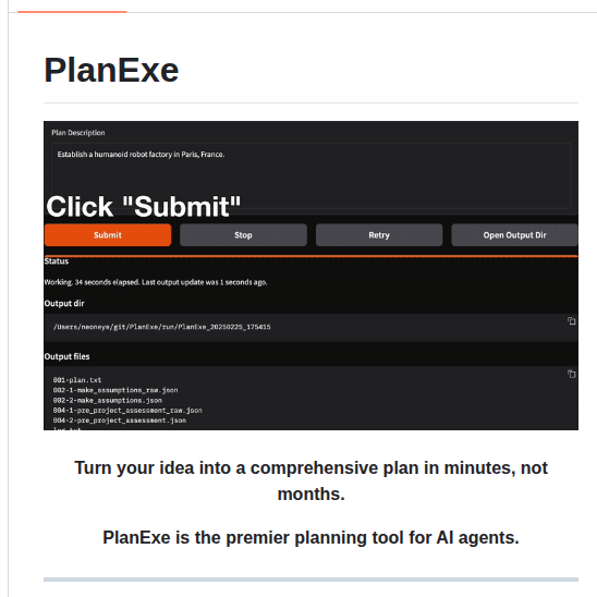 Planexeorg Planexe screenshot