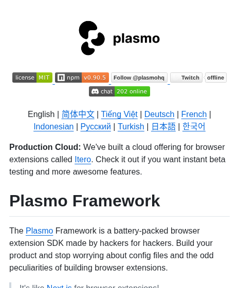 Plasmohq Plasmo screenshot