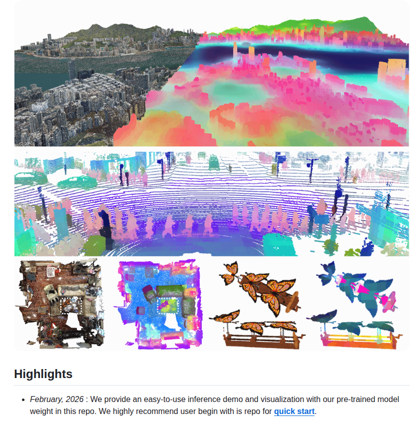 Pointcept Utonia screenshot