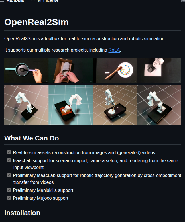 Pointscoder Openreal2sim screenshot