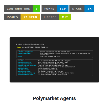 Polymarket Agents screenshot