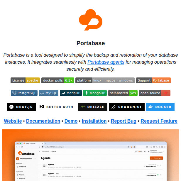 Portabase Portabase screenshot