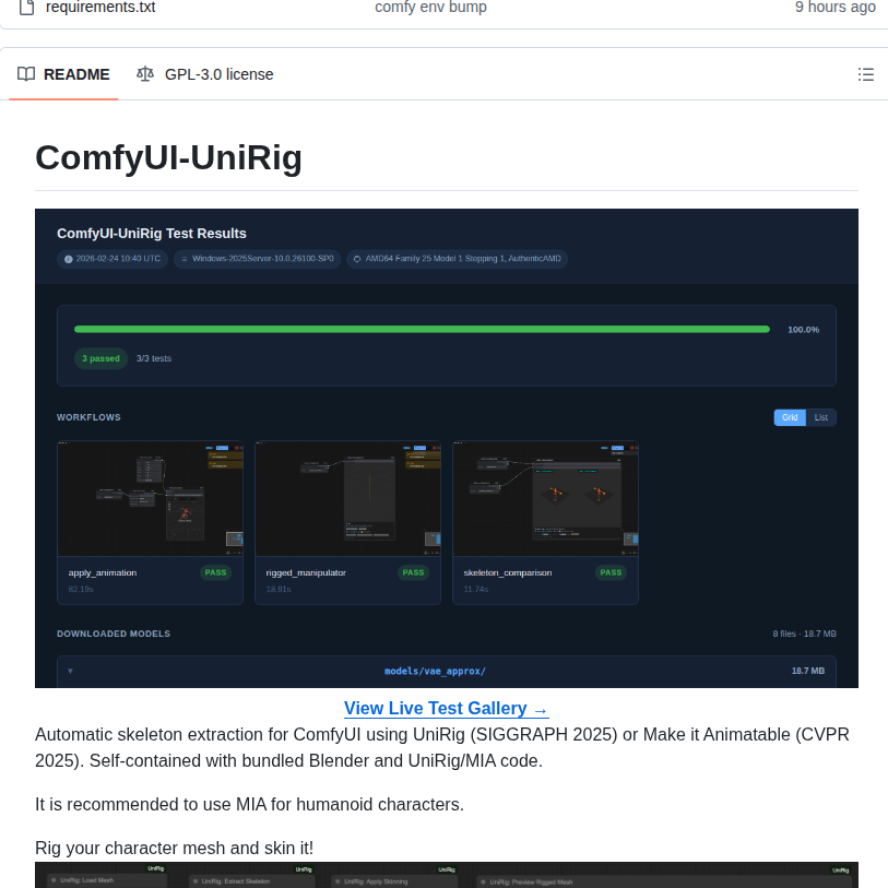 Pozzettiandrea Comfyui Unirig screenshot