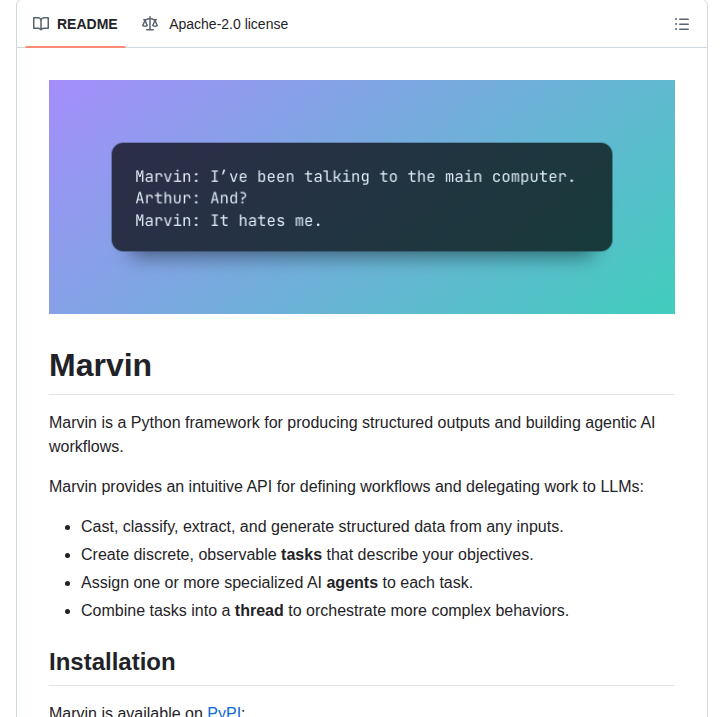 Marvin：Pythonデコレータ一行でLLMエージェントを構築するAIワークフロー自動化ライブラリ - AIツール日本語解説 | AI Heartland