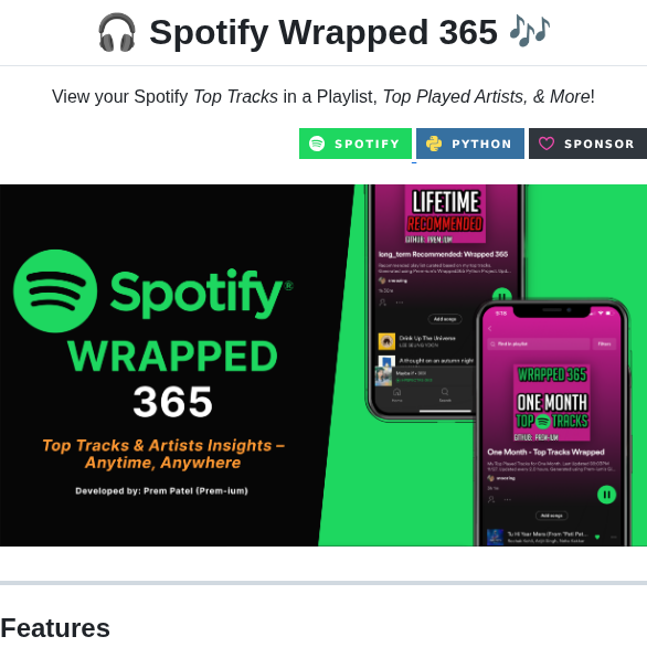 Prem Ium Spotify Wrapped 365 screenshot