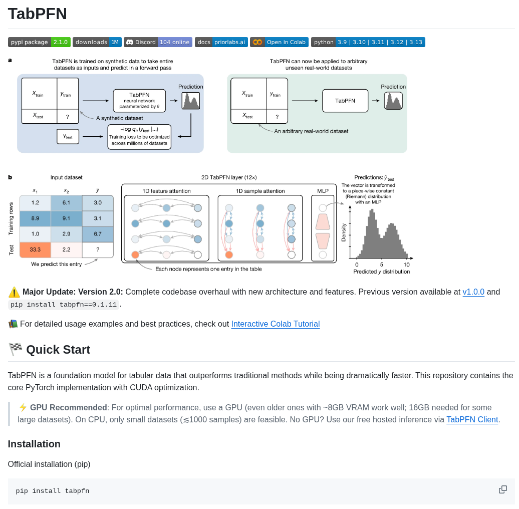Priorlabs Tabpfn screenshot